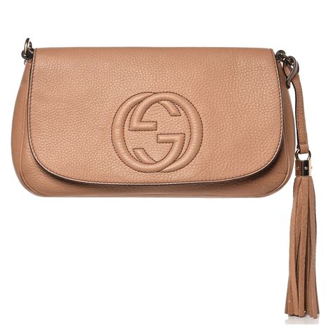 gucci pebbled calfskin medium soho shoulder bag camellia|GUCCI Pebbled Calfskin Medium Soho Chain Shoulder Bag .